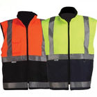 Workers Reflective Safety Vest 300D Oxford Fabric Customized Logo Supported