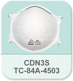 Polypropylene N95 Respirator Mask White Color Resists Dust / Oil Free Particle