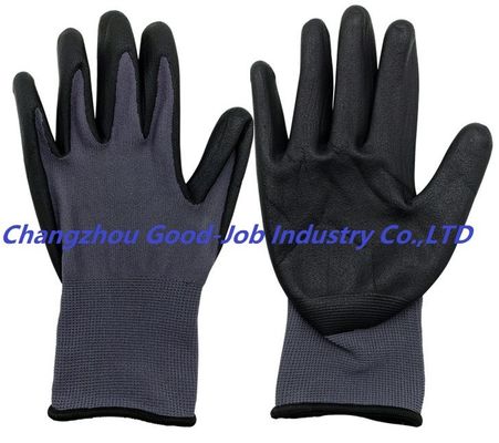 15G Superfine Foam Nitrile Rubber Palm Coated Work Gloves With CE EN388: 4121